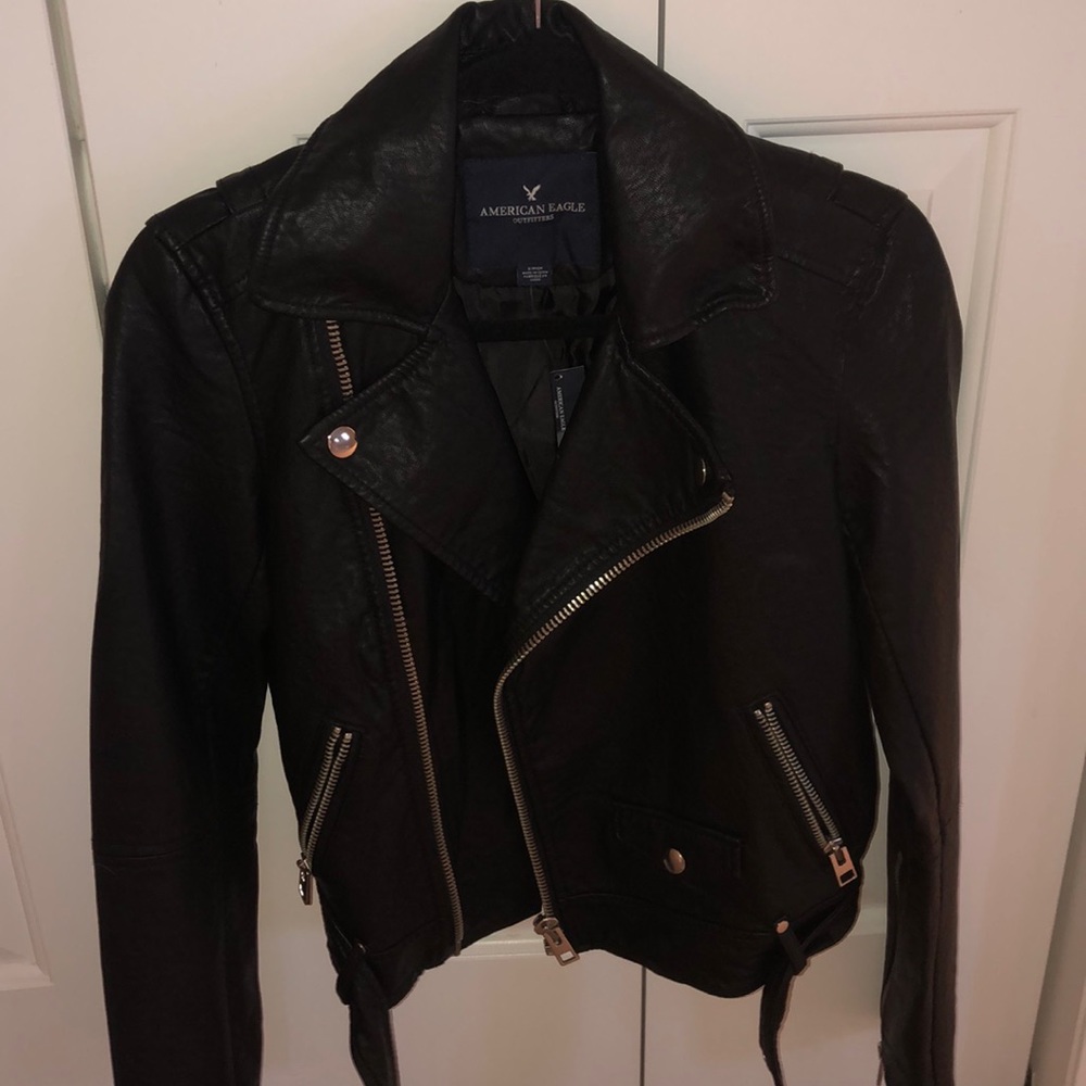 American Eagle Black Leather Jacket